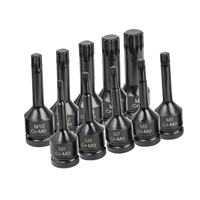10 pièces 3/8 pouces Torx Driver Impact Socket Set Impact Torx Star Socket Bits M5 - M18