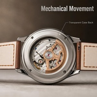Montre mécanique automatique pour homme avec logo personnalisé, OEM ODM, marque privée, fournisseur d'usine en gros, élégante