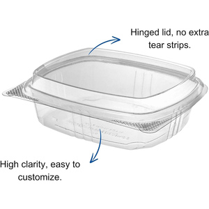 Concha de almeja transparente para llevar Fresas Bandeja Contenedor de alimentos Embalaje Fresa Caja de plástico en forma de corazón - Product Image 4