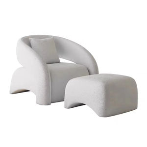 Sillón Individual de Diseño Moderno y Lujoso con Respaldo Curvo para Sala de Estar o Balcón - Product Image 5