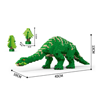Jurassic Thief Dragon Tyrannosaurus Rex Double Ridgesaurus DIY Juguetes de Ensamblaje Micro Nano Bricks Sets de Bloques de Construcción Juguetes para Niños
