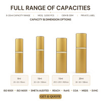 Atomiseur de parfum de voyage imprimé haut de gamme 10 ml noir rechargeable, flacon pulvérisateur 20 ml pour la maison