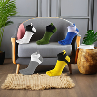 Chaussettes de course athlétiques légères et respirantes à séchage rapide, chaussettes à cinq doigts invisibles pour hommes, durables, sportives, à la cheville