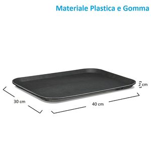 Tappetino da bar antiscivolo in silicone nero 45x30 cm impermeabile e drenante per bicchieri, tazze e cocktail - Product Image 2