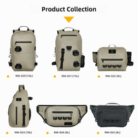 Sac à bandoulière étanche IPX7 en nylon double couche TPU 10L unisexe, étanche, flottant, sangles réglables, plongée, pêche, sports de plein air