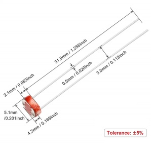 20/50pcs ánh sáng phụ thuộc điện trở photoresistor <span class=keywords><strong>LDR</strong></span> 5mm gl5506 5516 5528 5537 5539 5547 5549 cảm biến kháng quang dẫn - Product Image 4