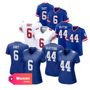 Hochwertiges Damen-Team aus New York # 6 Jaxson Dart # 44 Skattebo American Football Trikot, Anpassbar mit Logo - Product Image 1