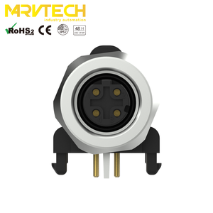 Conector Receptáculo Marvtech M12 Código D Hembra de Montaje Trasero en Ángulo Recto con Protección y Ángulo IP67 - Product Image 2