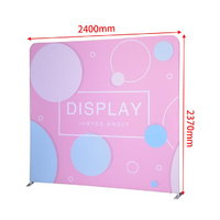 Support d'affichage portable en tissu tendu avec cadre en aluminium pliable personnalisé pour mur de signature, exposition, fête annuelle, conférence