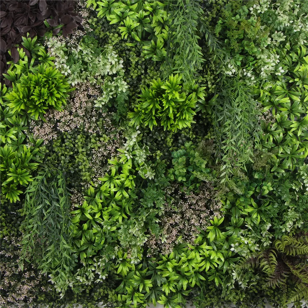 3d yeşil yapay bitkiler duvar şimşir çit paneli için iç mekan dış mekan dekorasyonu