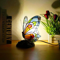 Lampe de table papillon Seeky Style, petite veilleuse pour chambre à coucher