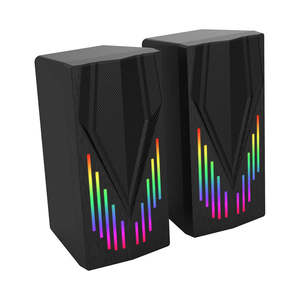 Altavoces 2.0 con Cable para Juegos de PC, Portátiles y de Escritorio, con Bajos Superpotentes, Reproductor de Audio, Altavoces con Luz para Computadora, Venta al Por Mayor - Product Image 3