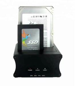 Estación de acoplamiento portátil SSD HDD de doble Bahía Plug And Play Clone sin conexión compatible con USB 3,0 2,5 pulgadas 3,5 pulgadas SATA SSD HDD <span class=keywords><strong>Docking</strong></span> - Product Image 3