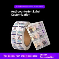 Autocollant adhésif holographique personnalisé anti-contrefaçon avec code bidimensionnel, logo laser et marque pour tabac et alcool