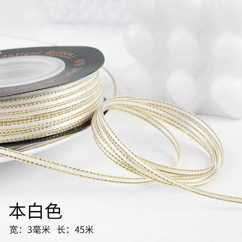 Blanc naturel 3 mm de largeur et 50 yards