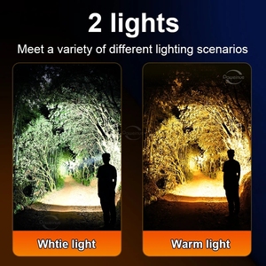 12000 לומן גבוה 2 xhp50 XHP360 XHP70 LED פנס Zoomable פנס פנס עמיד למים ראש לפיד עם כוח בנק פונקציה - Product Image 3