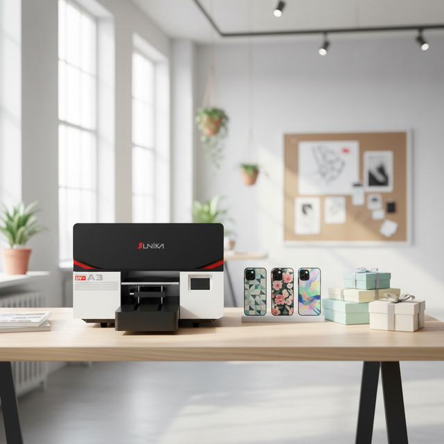 A3 UV Inkjet Flatbed Printer High Speed All-in-One Full-Automatic Card Printer 4800 DPI for Glass Wood Acrylic Flex Egg Phone