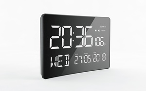 Đồng Hồ Kỹ Thuật Số Treo Tường Cỡ Lớn, Đồng Hồ Để Bàn Trang Trí Nhà Cửa Màn Hình LED Ngày Tháng Có Lịch <span class=keywords><strong>Jumbo</strong></span> - Product Image 2