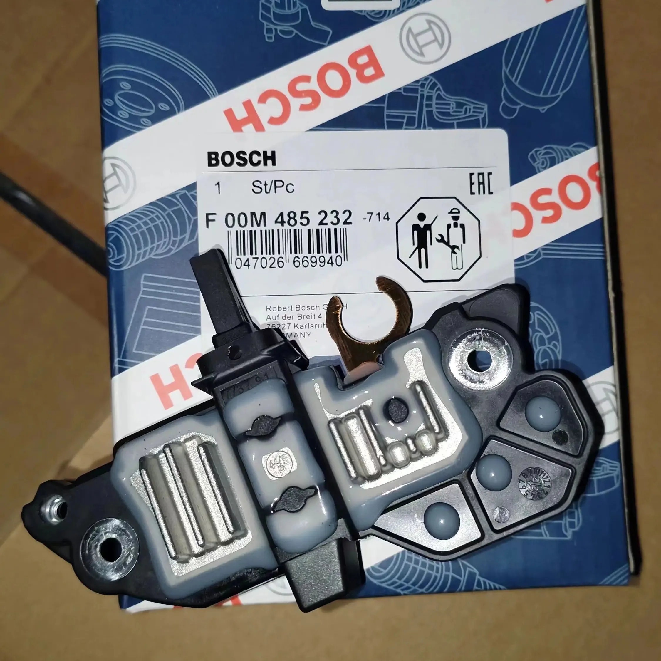 F00M485232 สําหรับ Bosch เครื่องกําเนิดไฟฟ้ากระแสสลับตัวควบคุมแรงดันไฟฟ้าสําหรับเครื่องกําเนิดไฟฟ้ากระแสสลับรถยนต์