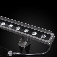 Lumière murale DMX512 36W 24W RGB LED linéaire IP68 Étanche Éclairage architectural extérieur Façade de bâtiment Éclairage