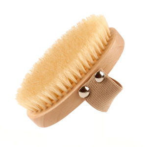 Cepillo de <span class=keywords><strong>baño</strong></span> de plástico de suministro en stock con características de limpieza y masaje exfoliante de alambre de cobre de haya para uso doméstico y spa - Product Image 4