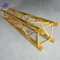 Estructura de iluminación para escenarios en color dorado y negro, estructura de DJ para exposiciones, sistema de techo de estructura para eventos al aire libre