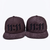 Casquette Snapback 5 Panneaux Personnalisable avec Logo Brodé 3D, en Corduroy, Style Hip Hop, pour Sport, Plein Air, Plage, Voyage, Réglable, Unisexe