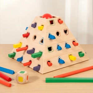 <span class=keywords><strong>Jeu</strong></span> <span class=keywords><strong>de</strong></span> tri <span class=keywords><strong>de</strong></span> formes en bois en forme <span class=keywords><strong>de</strong></span> <span class=keywords><strong>pyramide</strong></span> avec dés et bâtonnets, jouet éducatif Montessori pour tout-petits, <span class=keywords><strong>jeu</strong></span> <span class=keywords><strong>de</strong></span> motricité fine - Product Image 3