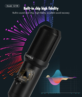 Kit de microphone de conférence à condensateur cardioïde Q10B personnalisé avec prise jack 3,5 mm, connexion USB, suppression du bruit anti-pop et antichoc