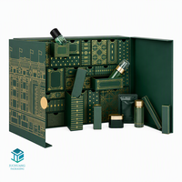Boîte cadeau rigide personnalisée pour calendrier de l'Avent, boîte d'emballage à plusieurs tiroirs avec impression personnalisée et inserts de séparation