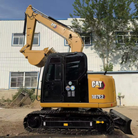 Mini-excavatrice Caterpillar 307E2 d'occasion, 7 tonnes, excavatrice sur chenilles CAT 307E2 d'origine avec lame de bulldozer, bon état, à vendre