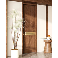 Porte intérieure en placage de bois massif, émail cuit, style esthétique Song, avec isolation phonique pour chambres et appartements