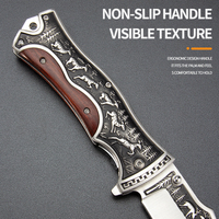 Couteau pliant suisse en acier inoxydable robuste couteau tactique de chasse à haute dureté pour le camping en plein air