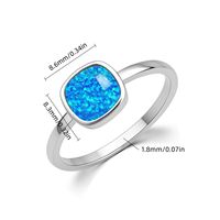 Bague carrée exquise et porte-bonheur, bague décorative |   Bague carrée et ronde |   Bijoux minimalistes pour femmes, à porter au quotidien