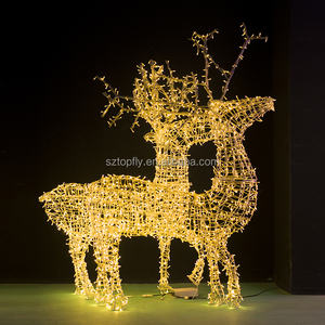 Éclairage LED grande taille, Motif de renne, luminaire décoratif de noël, haute luminosité, pour vacances - Product Image 3