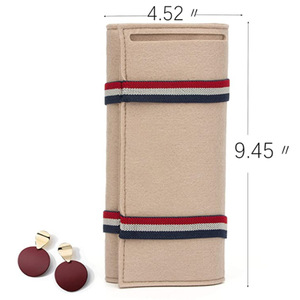 Sac de rangement pour bijoux de voyage en feutre, sac de rangement pour boucles d'oreilles et bracelets, organisateur de bijoux mural créatif - Product Image 4