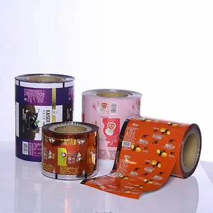 Printed Aluminum Foil Stretch Film Laminated Roll Stock Film Packaging for Hot Seal