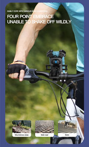 Liberación rápida e instalación Anti-Shake motocicleta bicicleta teléfono soporte manillar abrazadera montaje para teléfonos de 4-7,2" - Product Image 6