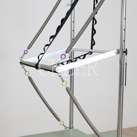 Nouveau Reformer Pilates Professionnel en Érable pour Studio, avec Demi-Trapeze et Équipement Cadillac Full Tower