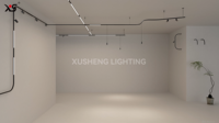 Système de spots LED GU10 modernes réglables en aluminium sur rail pour la maison et le bureau