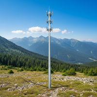 Tour d'antenne tubulaire cellulaire en acier galvanisé à chaud, certifiée ISO/CE, hauteur personnalisable pour usage industriel