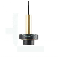 Suspension LED irrégulière en marbre moderne pour appartement, décoration d'intérieur au design unique