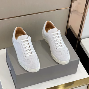 Zapatillas de Diseño de Lujo 2026, Otoño, Tendencia Británica Europea, Deportivas Casuales, Cuero Genuino Perforado, Transpirables, con Cordones Planos - Product Image 4