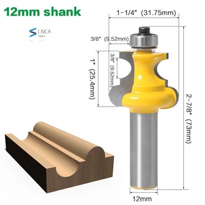 L-N212 1Pc 1/2&quot; Shank Positive Half Arc Cutter Edge Cutter Engraving <strong>Machine</strong> Milling <strong>Bit</strong> Molding Line <strong>Router</strong> <strong>Bit</strong> - Product Image 2