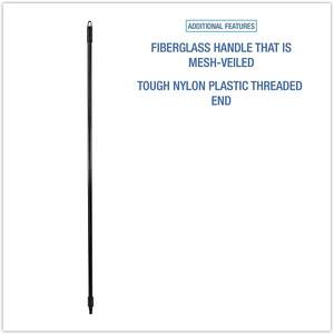 Manche de balai en fibre de verre Boardwalk 636, diamètre 1 pouce. Fil en nylon noir de 60 pouces de long avec extrémité filetée pour le nettoyage domestique - Product Image 6