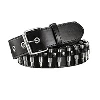Ceinture en cuir PU noir style Y2K tendance avec boucle ardillon argentée, ceinture cloutée personnalisée pour femme style punk
