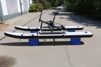 Vélo aquatique gonflable, modèle monoplace, flotteur plat, adapté aux lacs et rivières, peut accueillir une personne