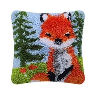 DIY personnalisé adulte-amical fait à la main fil Art Craft pré-imprimé toile jeter taie d'oreiller mignon Animal loquet crochet Kits dessin animé - Product Image 4