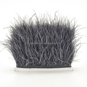 8-10 cm nhuộm giá rẻ đà điểu lông TRIM Chất lượng cao đà điểu lông rìa cho quần áo phụ kiện - Product Image 5