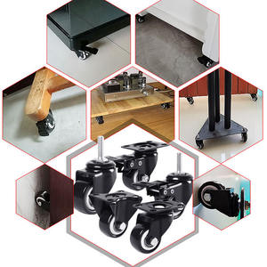 '2' कैस्टर पहियों के साथ 1.5 भारी ड्यूटी ब्लैक स्विस प्लेट - Product Image 6